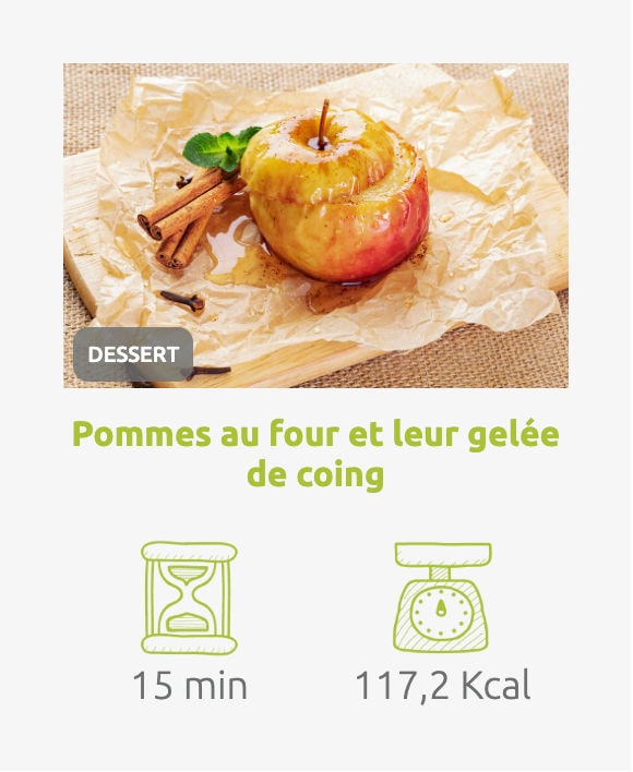 Pommes au four et leur gelée de coing